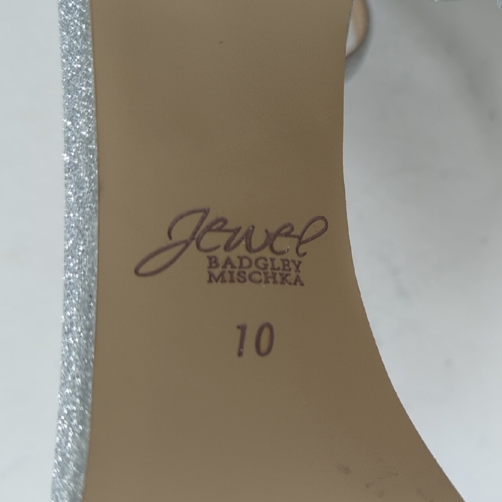 New Jewel Badgley Mischka Womens Joanne Jeweled Strappy Sandals Size 10 - Picture 7 of 9